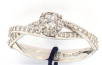 Anello Davite & Delucchi Donna in Oro bianco Diamante 0.49 Ct AA030976 0S - AA030976 0S